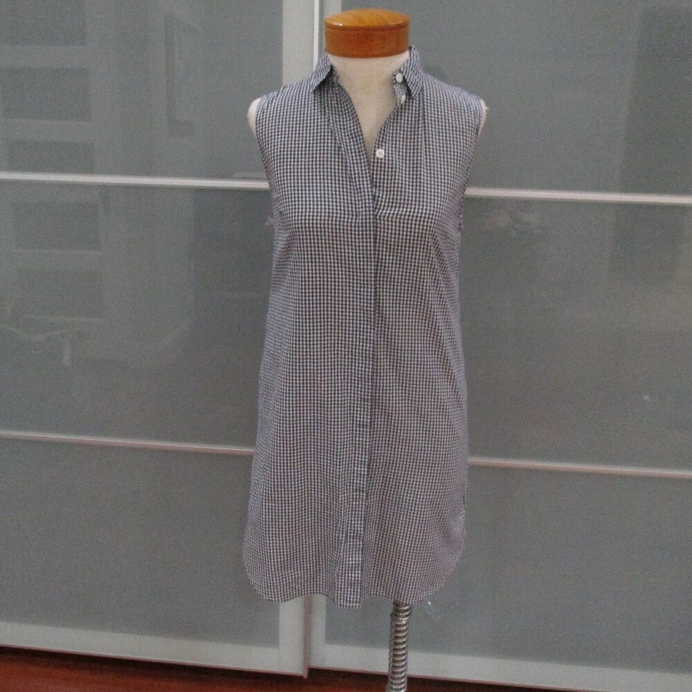 Equipment Femme Gingham Sleeveless Shirt Dress